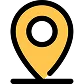 A gold location pin icon on a white background representing destination or navigation for greatworkperks.com